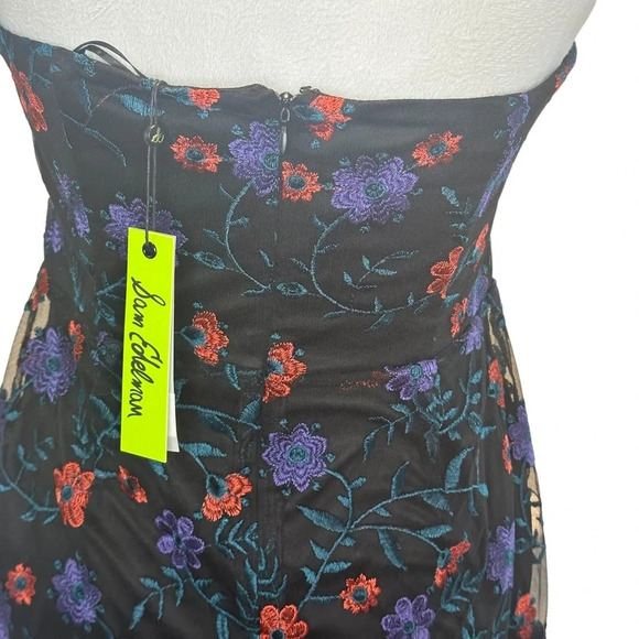 Sam Edelman Embroidered Floral High Low Strapless Dress. Sz: 8 - Picture 6 of 10